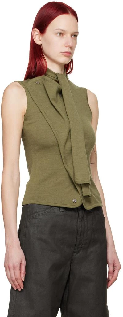 Lemaire Green Asymmetrical Cardigan 2