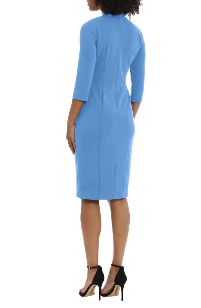 Donna Morgan Crepe Three-Quarter Sleeve Sheath Dress 2