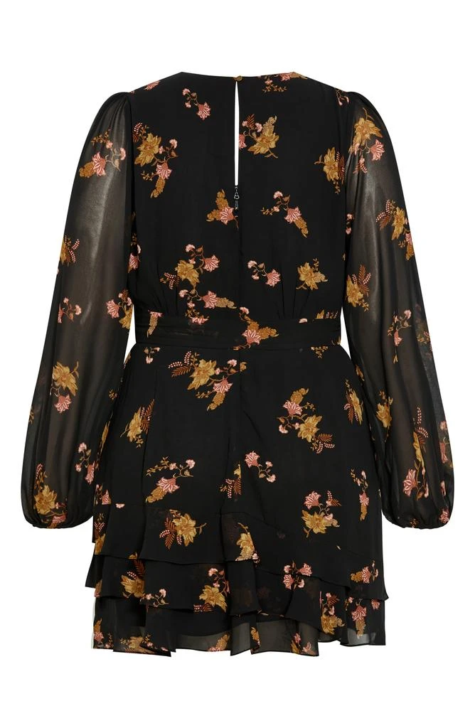 City Chic Mackenzie Floral Long Sleeve Minidress 5
