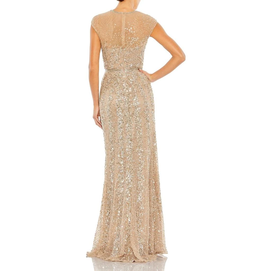 Mac Duggal Womens Embellished High Neck Evening Dress 2