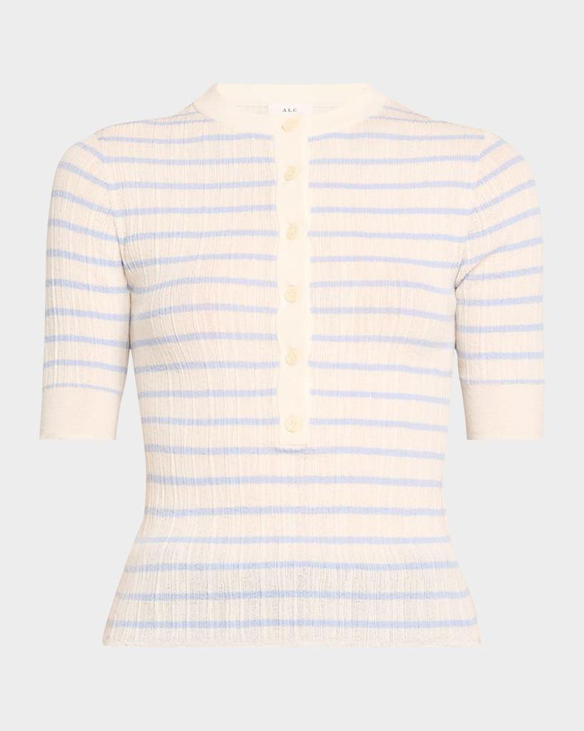 A.L.C. Fisher Pleated Button-Front Top