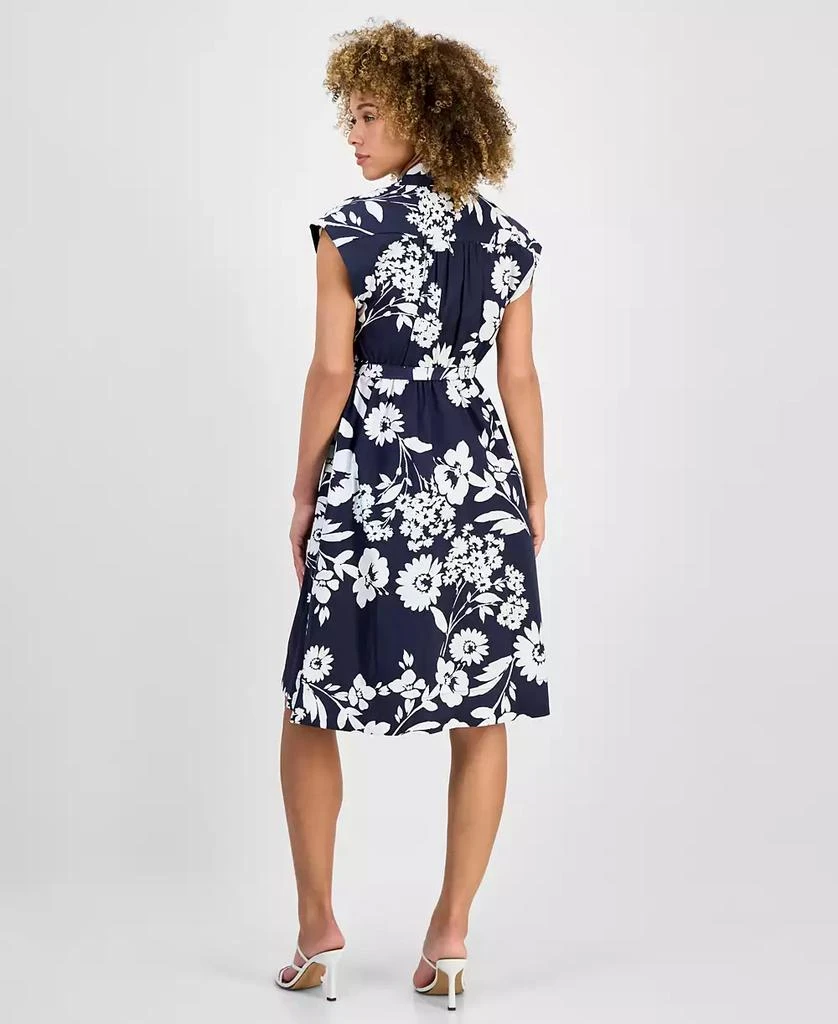 Sandra Darren Petite Cap-Sleeve Belted Shirtdress 5