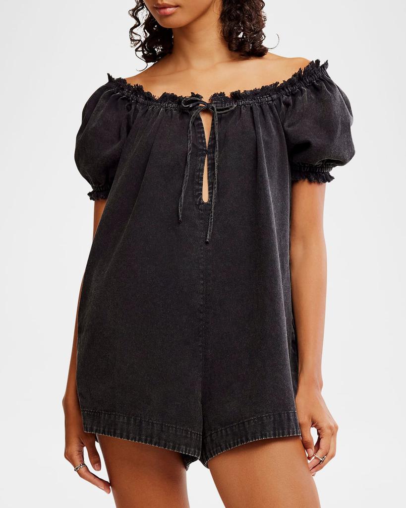 Free People We The Free Daisy Denim Babydoll Romper