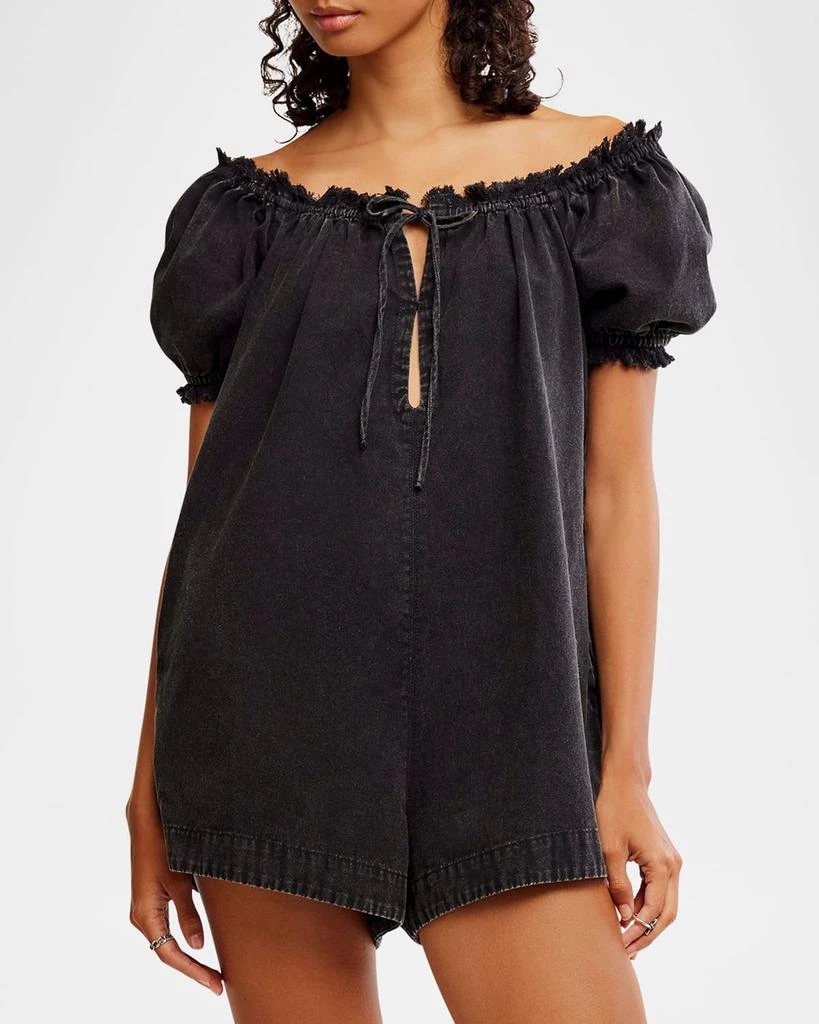 Free People We The Free Daisy Denim Babydoll Romper 2