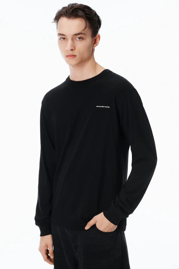 Alexander Wang UNISEX LONG SLEEVE TEE IN HIGH TWIST JERSEY 3
