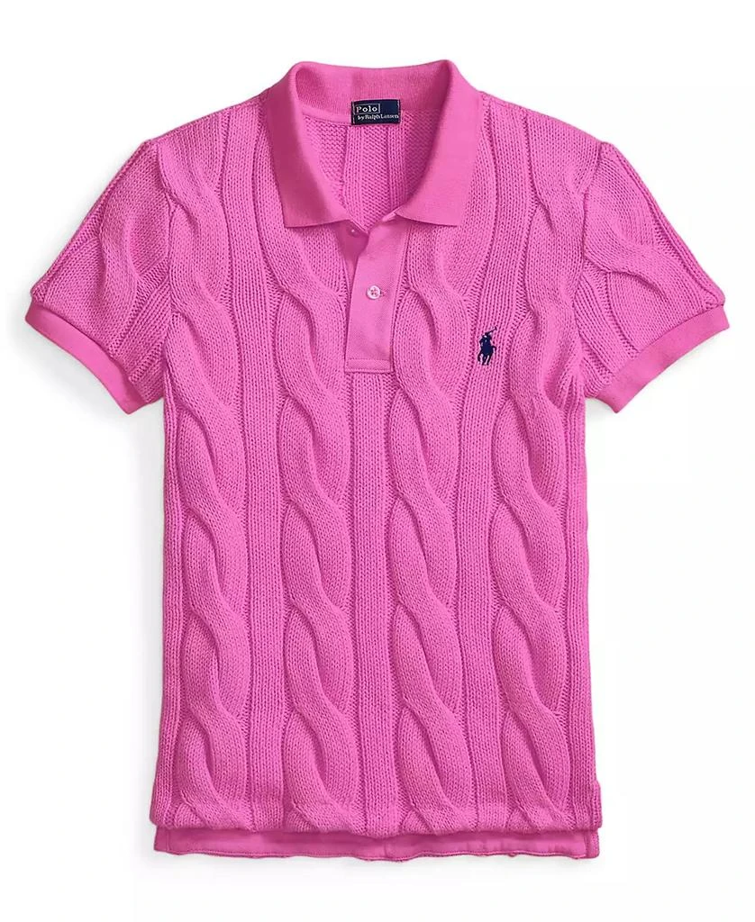 Ralph Lauren Women
s Cable-Knit Cotton Polo Shirt 5