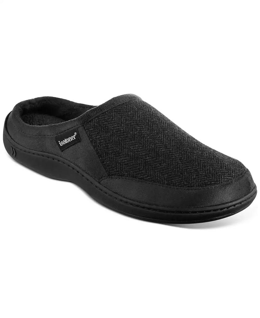 Totes Men's Herringbone Logan Hoodback Slipper