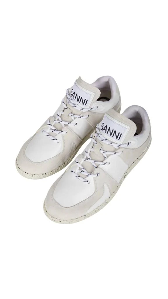 Ganni Retro Sneaker In Egret 3