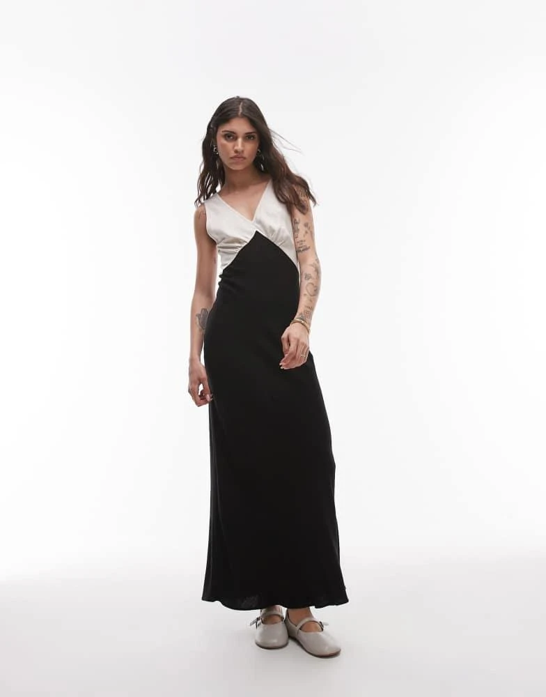 topshop linen dress Topshop - Bandeau Drape Mini Dress - Women - Linen/Viscose - 10 US