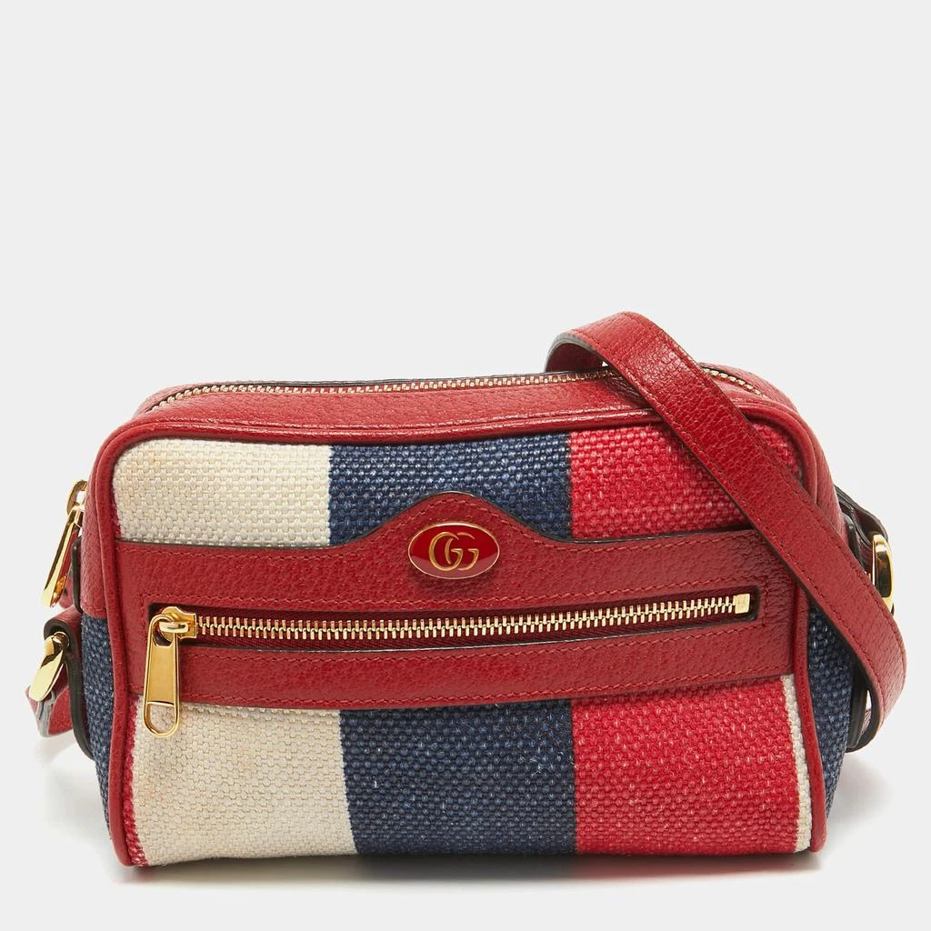 Gucci Gucci Multicolor Canvas and Leather Mini Ophidia Crossbody Bag 1