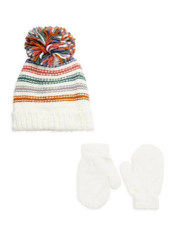 Capelli New York Kid's 2-Piece Pom Pom Beanie & Gloves Set 1