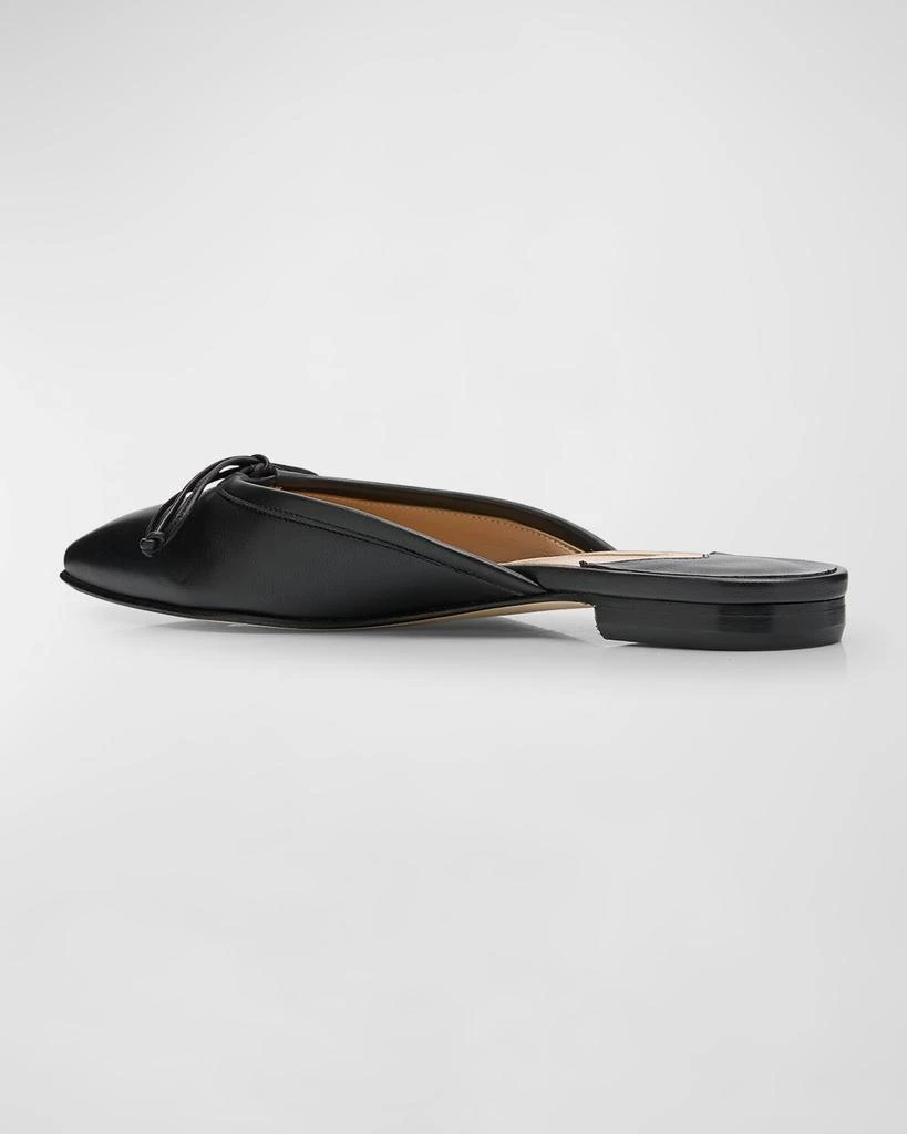Manolo Blahnik Lambskin Bow Ballerina Mules 5