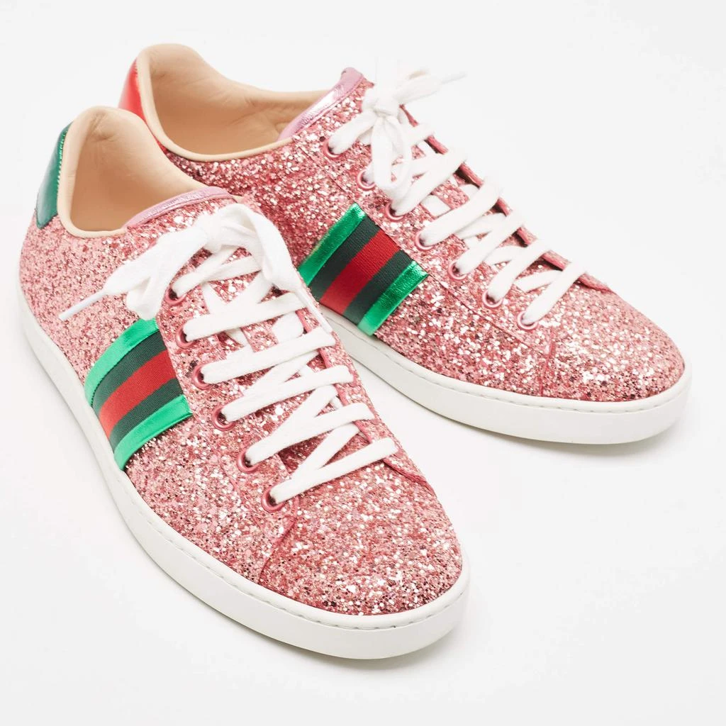 Gucci Gucci Tri Color Glitter  and Leather Ace Low Top Sneakers Size 38.5 4