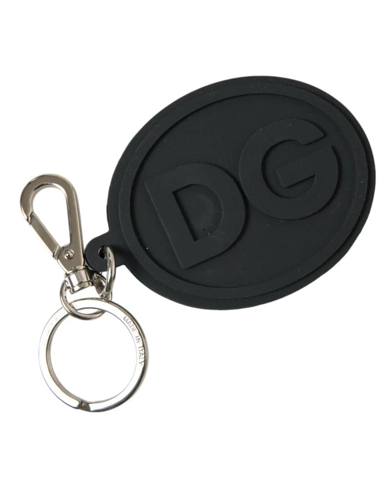 Dolce 
Gabbana Rubber DG Logo Brass Metal Keyring Women
s Keychain