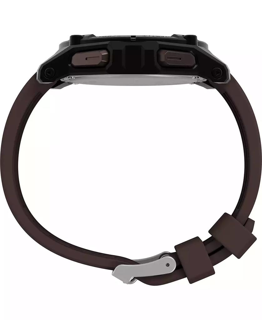 Timex Men's Chronograph Brown Silicone Watch, 49mm