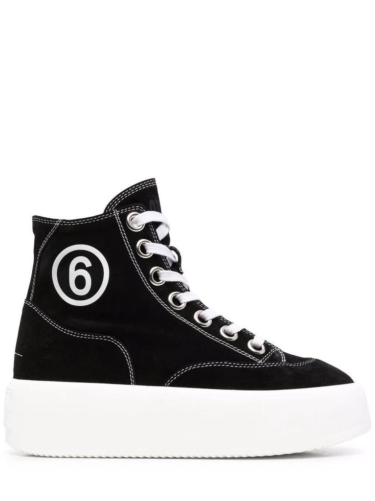 NA Graphic print black high top Sneakers