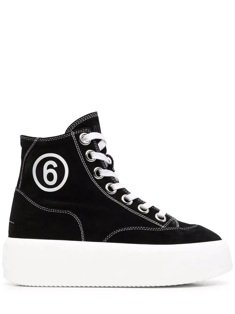 NA Graphic print black high top Sneakers 1