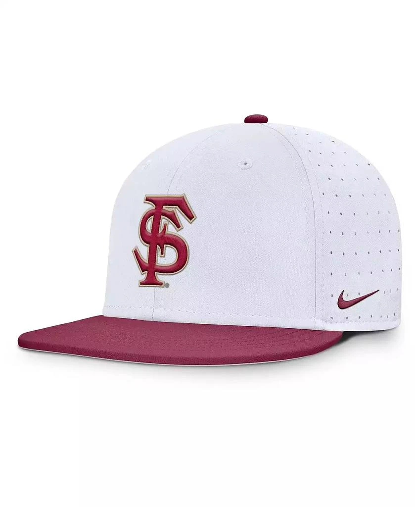 NIKE Men's White Florida State Seminoles On-Field Dugout True Performance Fitted Hat 1