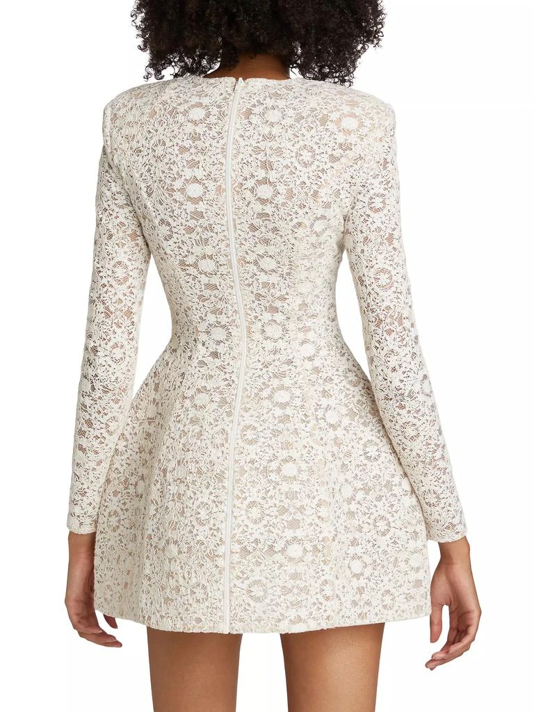 BRONX AND BANCO Courtney Blanc Lace Bow Minidress 5