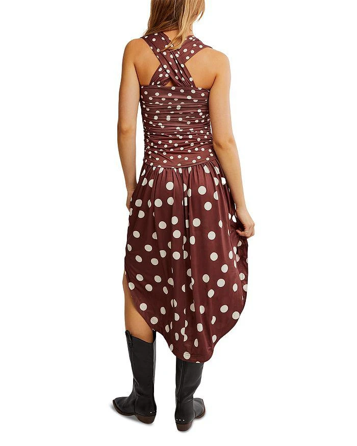 jagger & stone the edie midi dress Jovana | Burgundy Hand-Embellished Crew-Neck Midi Dress With Drop Waist