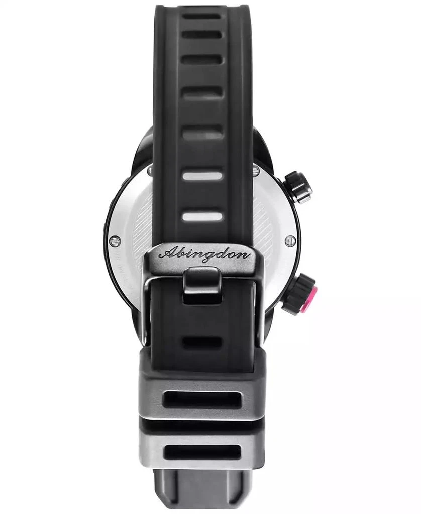 Abingdon Co. Women's Automatic Nadia Black Silicone Strap Watch 35mm 4