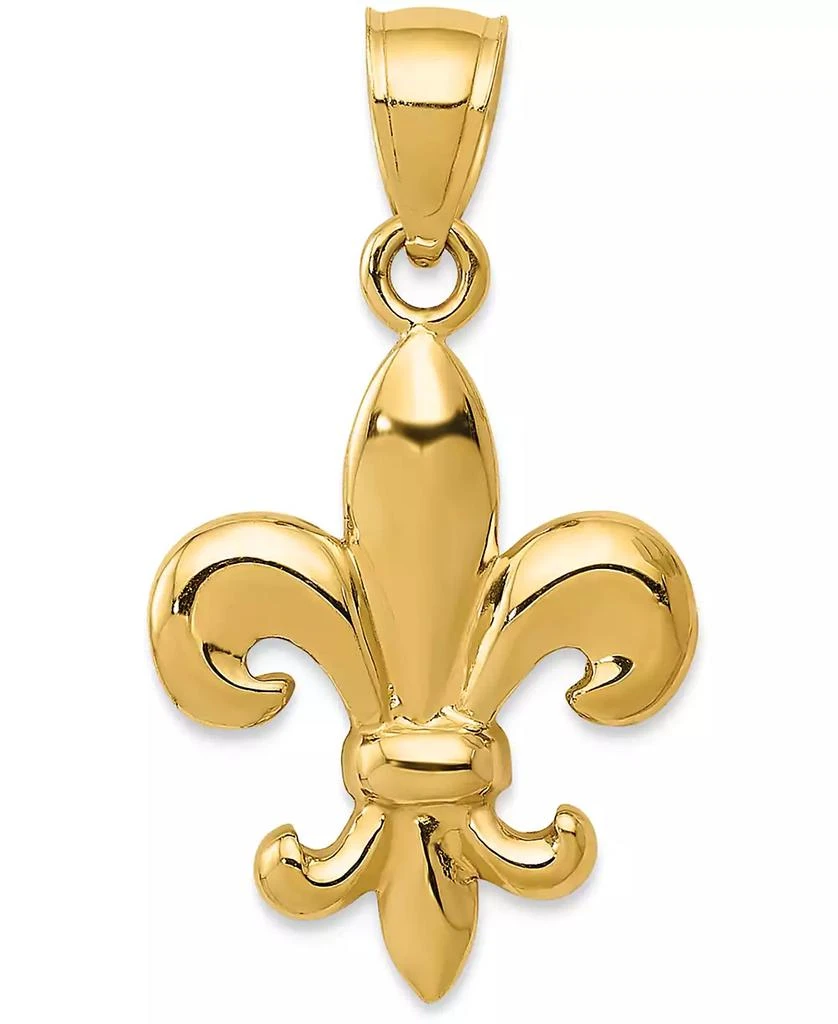 Macy's Fleur-de-Lis Charm Pendant in 14k Yellow Gold 1