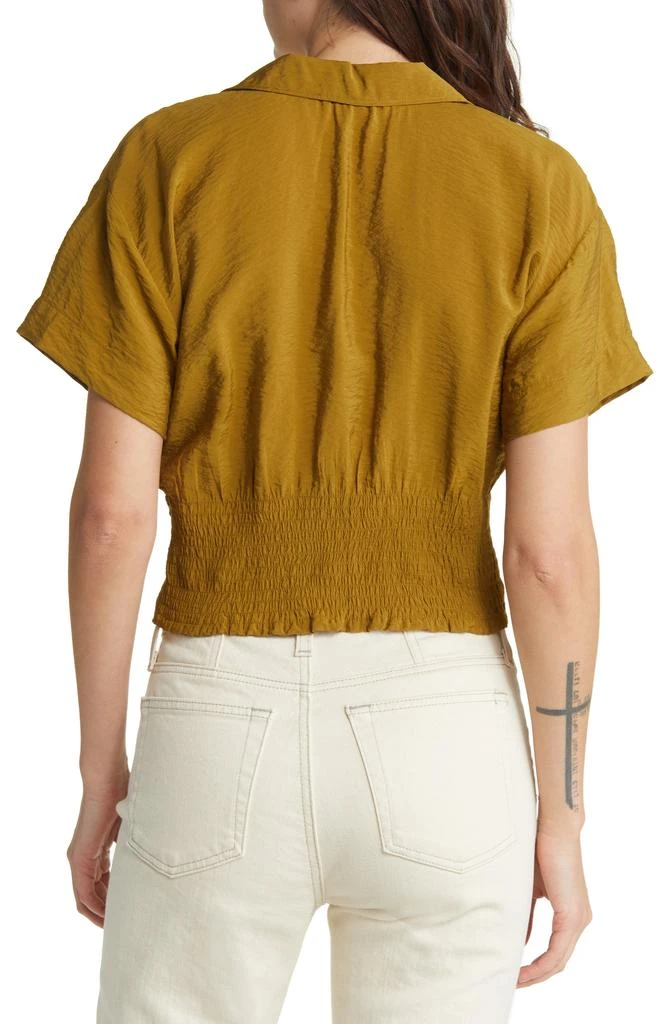 Madewell Drapey Banded Bottom Button-Up Top 2
