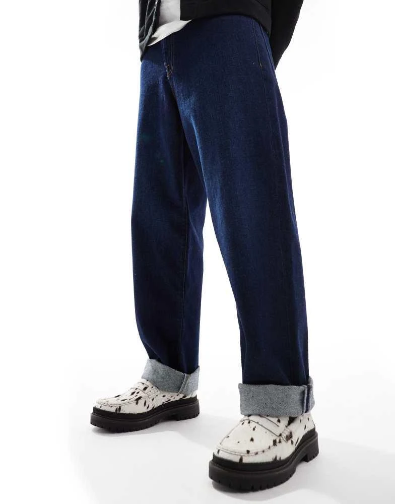 ASOS ASOS DESIGN Premium chunky loafers in cow hair 4