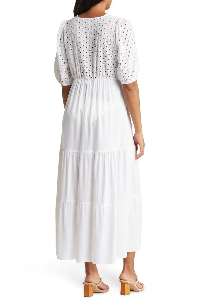 BOHO ME Tiered Short Sleeve Maxi Dress 2