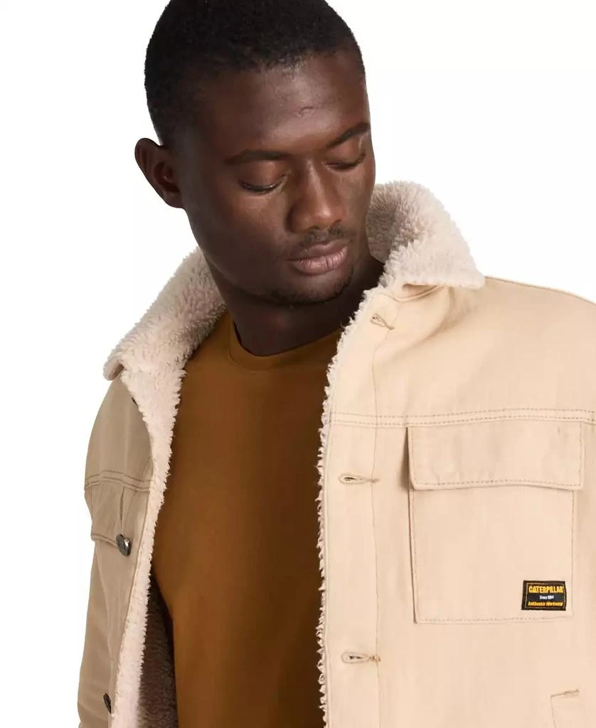 Cat Men's Denim Sherpa Lined Work Jacket 6