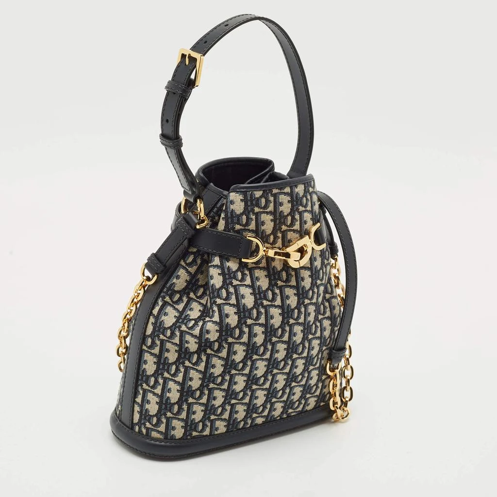 Dior Dior Blue/Beige Oblique Canvas and Leather Medium C'est Dior Bag 3