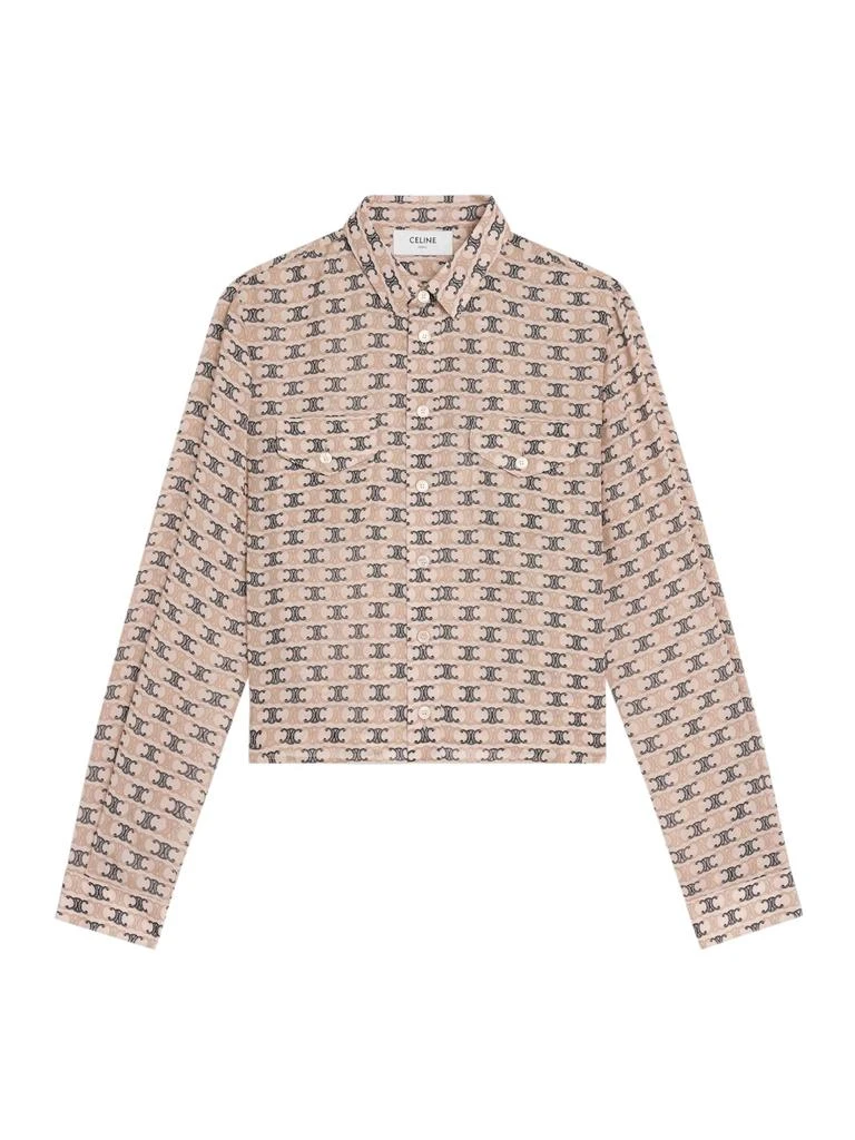 Celine CROPPED SHIRT IN SILK GEORGETTE 1
