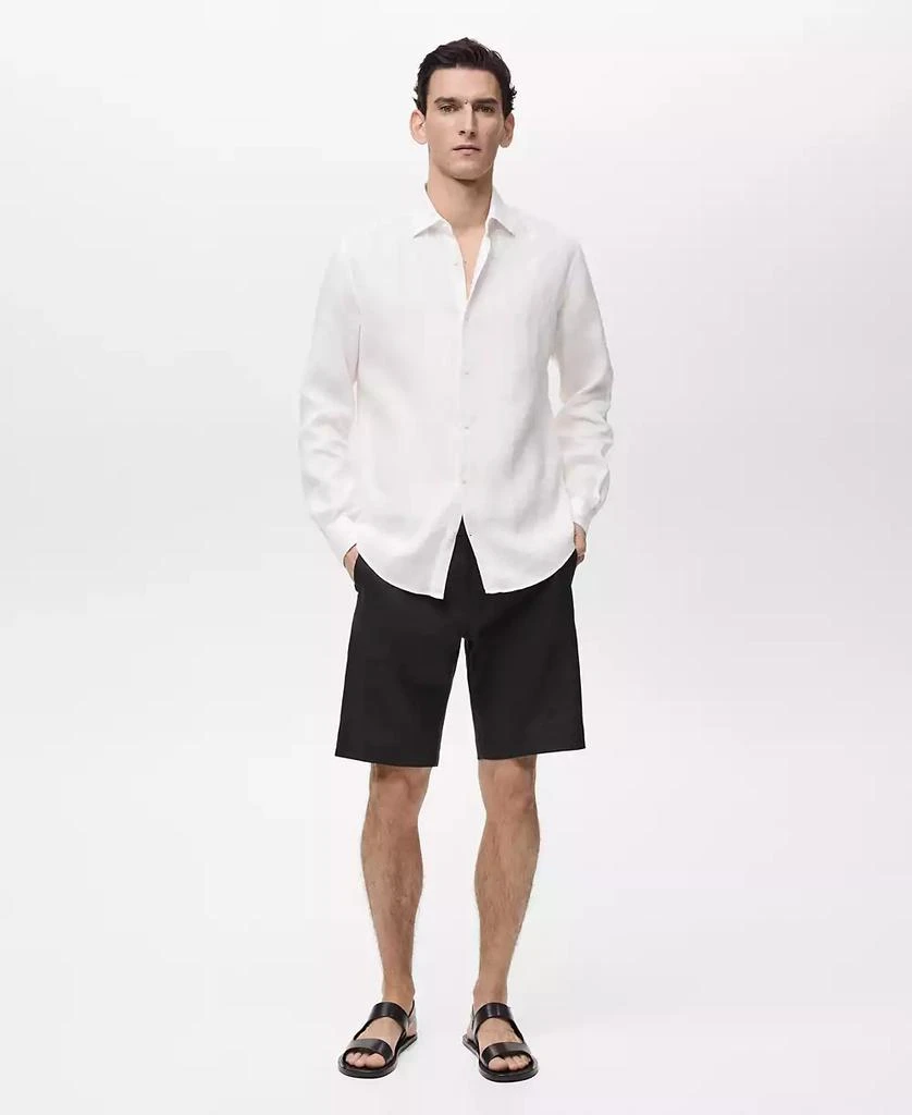 Mango Men's Tailored Linen Shorts 1