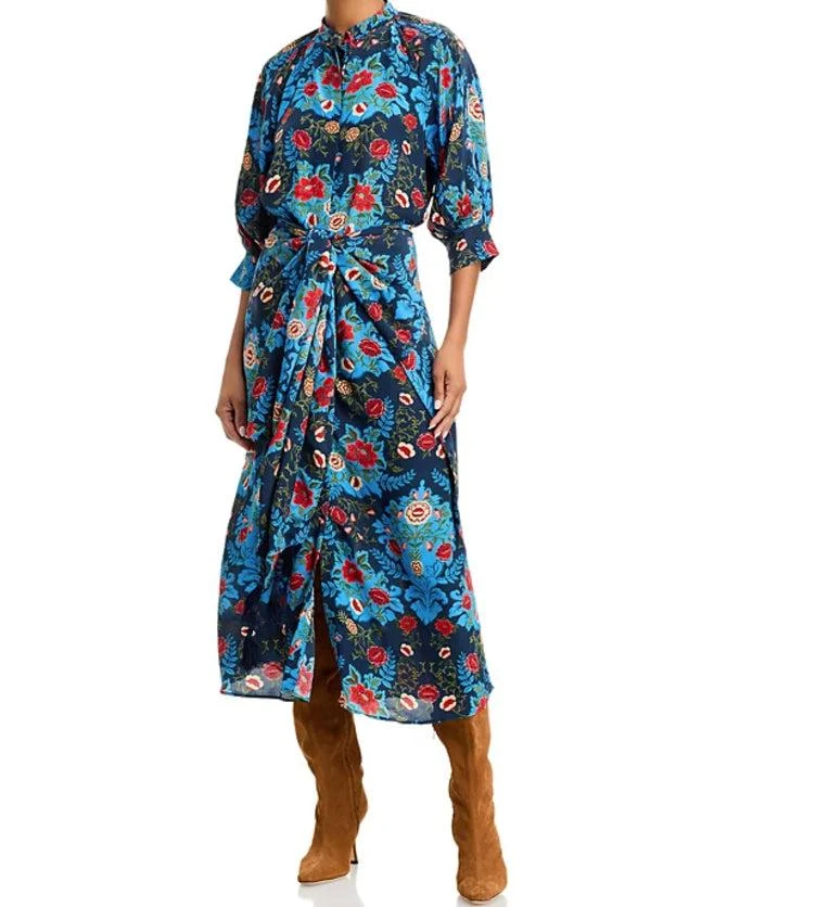 knee length dresses for ladies Farm Rio Printed Lenzing Ecovero Viscose Midi Dress main image 0