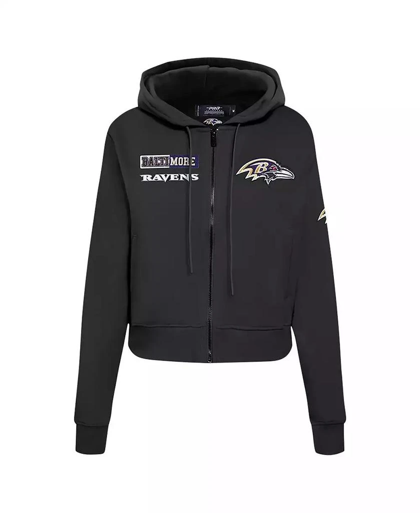 Pro Standard Women's Black Baltimore Ravens Split Logo Full-Zip Hoodie 4