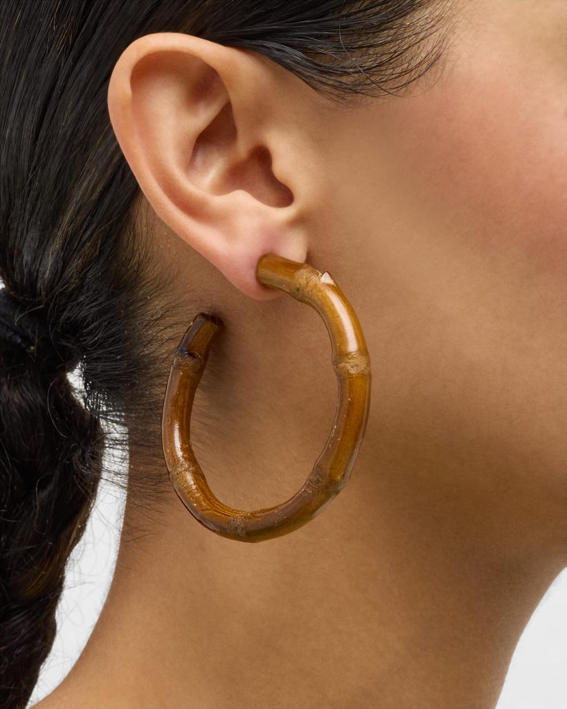 Kenneth Jay Lane Bamboo Hoop Earrings