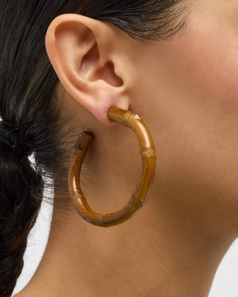 Kenneth Jay Lane Bamboo Hoop Earrings 2