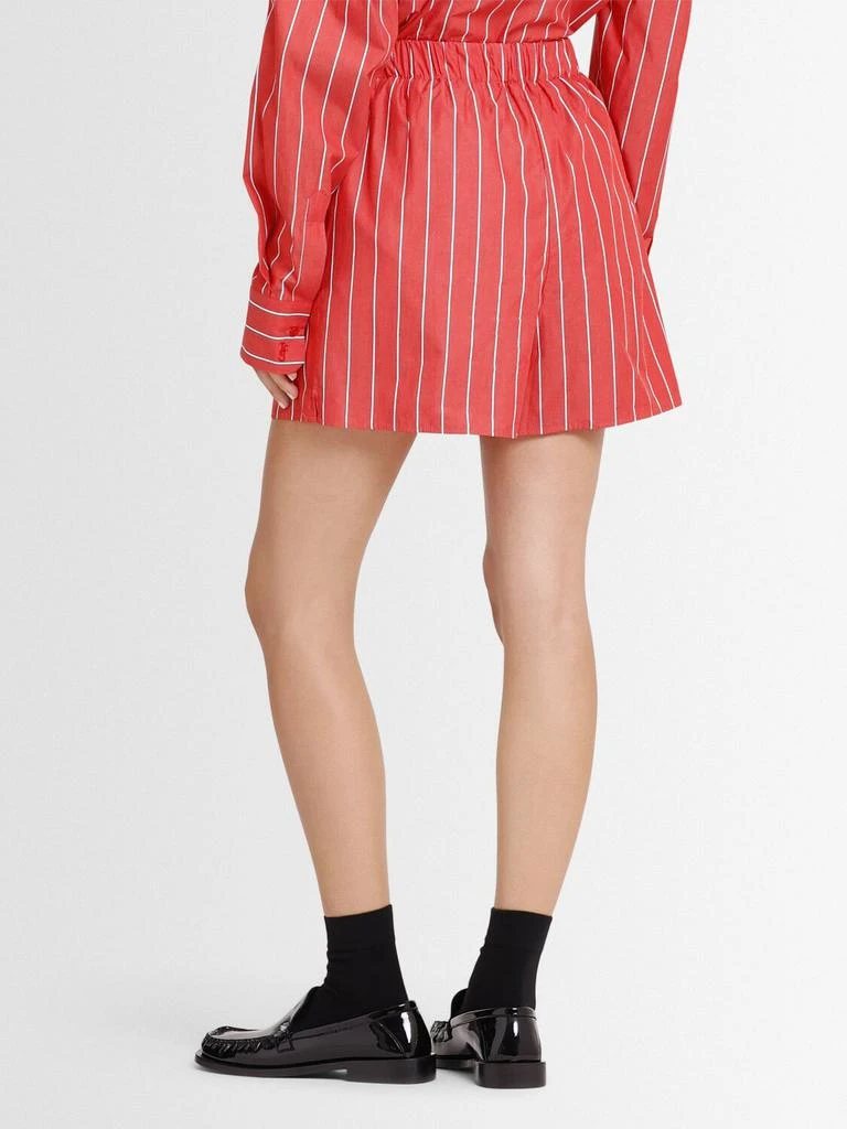 The Frankie Shop Lui Striped Cotton Poplin Shorts 2