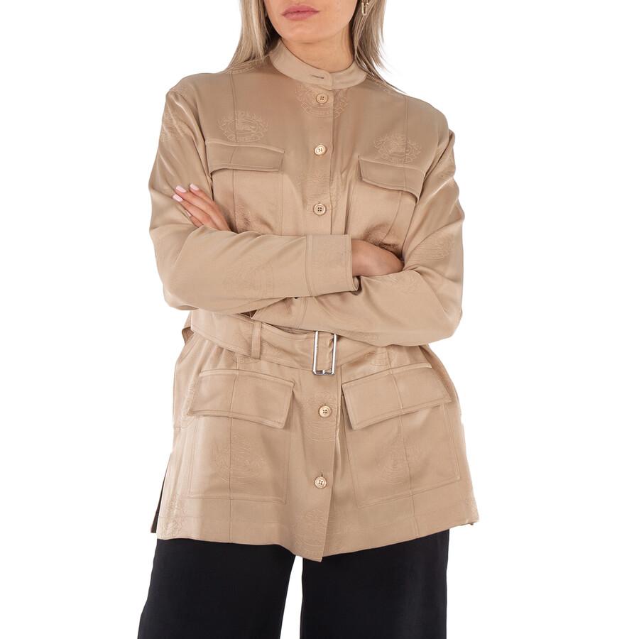 Burberry Belted-Waist Button-Up Shirt
