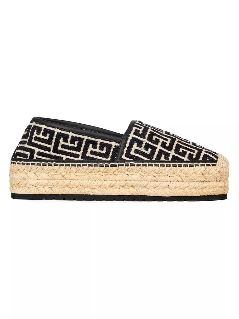 Balmain Alex Monogrammed Jacquard Espadrilles 1