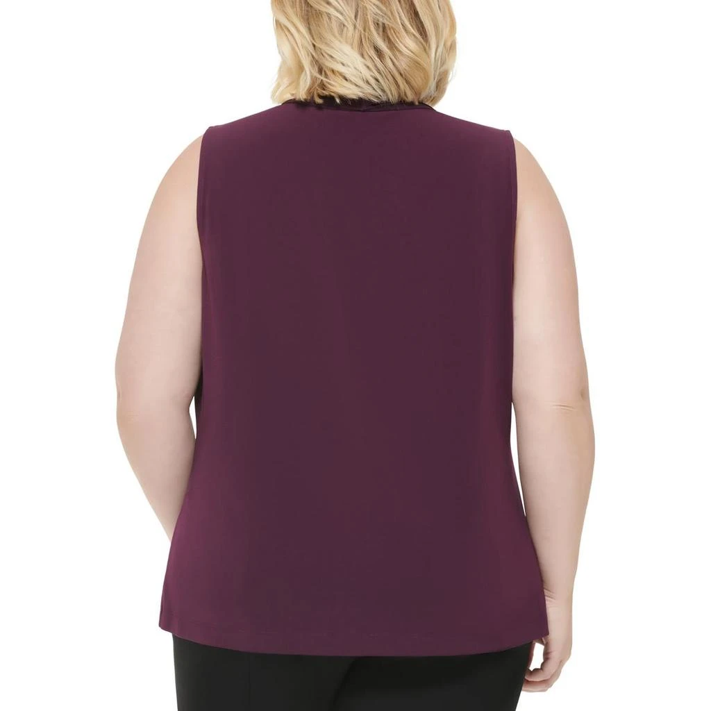 Calvin Klein Plus Womens Sleeveless V-Neck Pullover Top 2