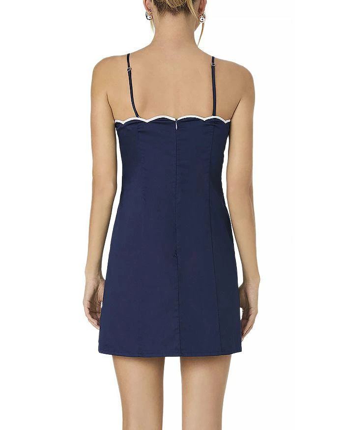 fake taxi blue dress French Connection Women's Azra Twill Contrast Mini Dress - Cashmere Blue/White