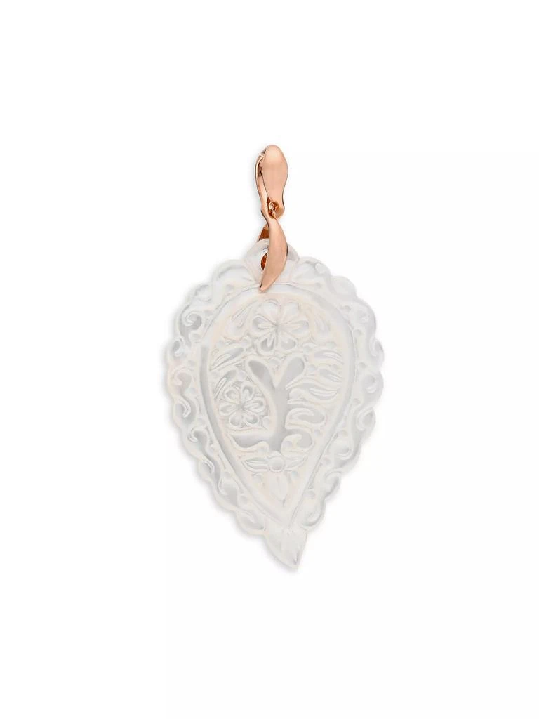 Tamara Comolli India 18K Rose Gold &amp; Mother-Of-Pearl Leaf Pendant 1