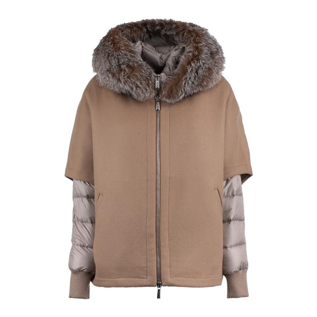 MOORER Moorer Short Hazelnut Hood Matched With Down Jacket