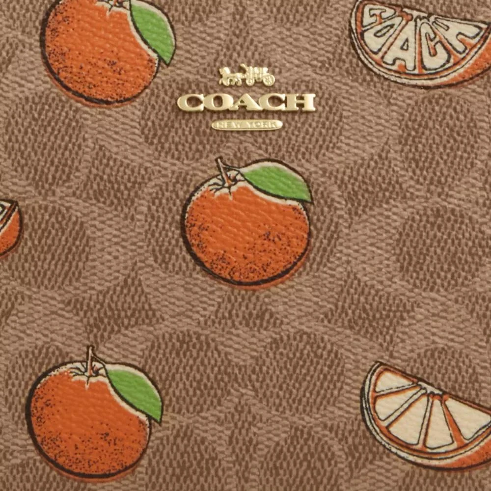 Coach Nolita 19 In Signature Canvas With Orange Print 5