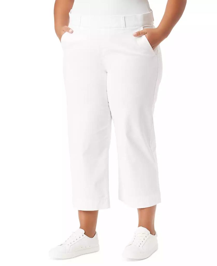 Gloria Vanderbilt Plus Size Shape Effect Wide-Leg Cropped Pants