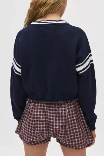 Tommy Hilfiger Tommy Jeans Varsity Crop V-Neck Sweater 3