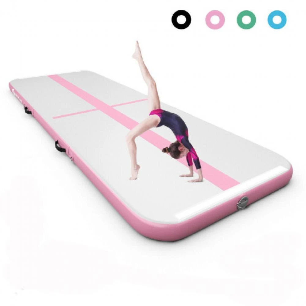 Hivvago 10 Feet Inflatable Gymnastics Tumbling Mat with Pump -Pink 3