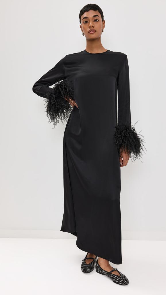 Sleeper Suzi Maxi Dress with Detachable Feathers