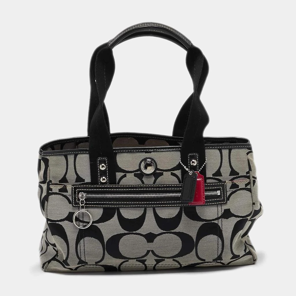 Coach Coach Beige/Black Signature Canvas Daisy Tote 1